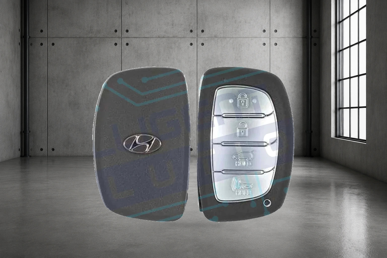 16-19 Hyundai Tucson 4 Btn Smart Key OEM REFURBISHED w/LOGO (95440-D3110)