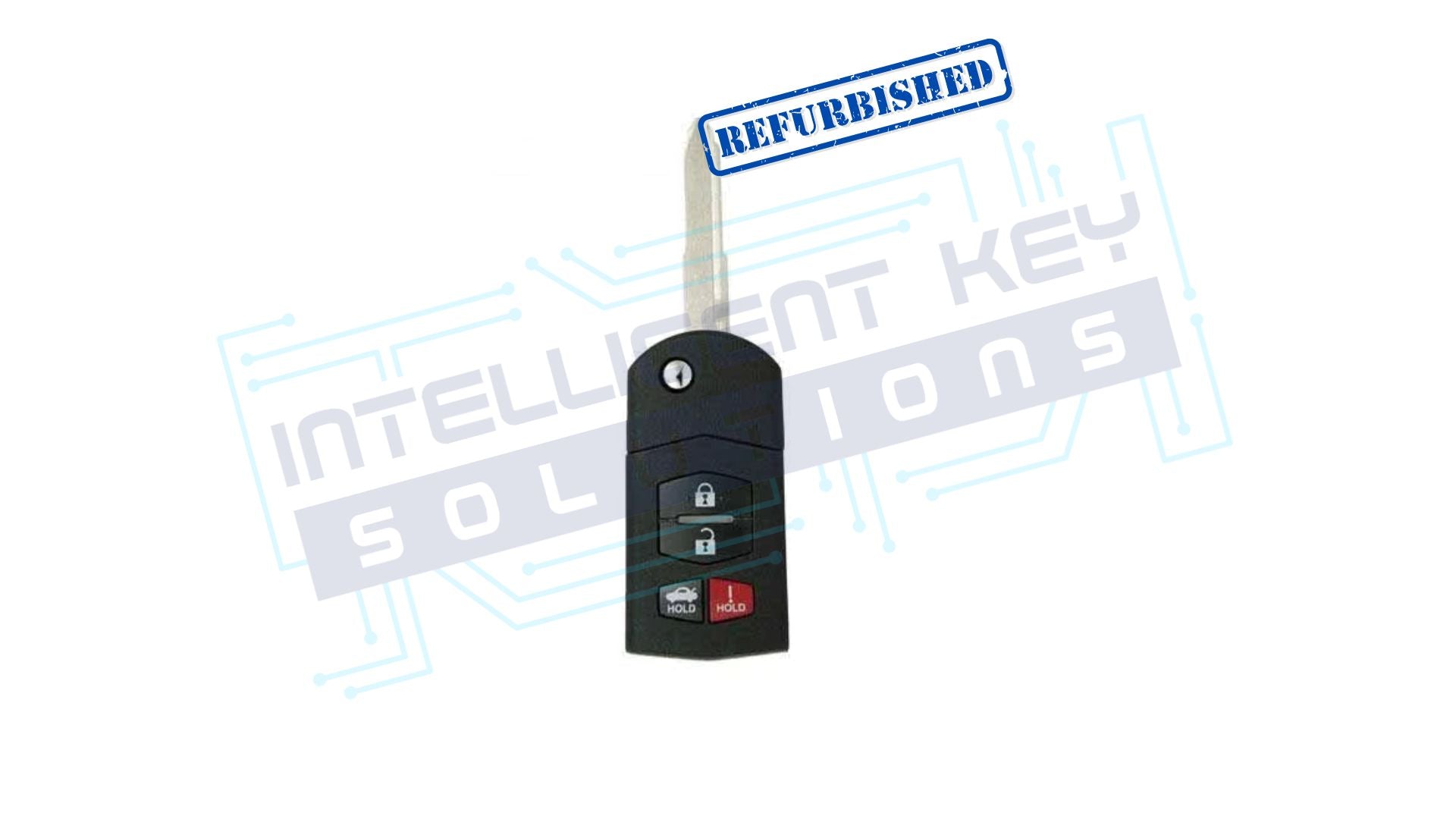 2006-2015 Mazda 4-Btn Flip Key (BBM4-67-5RY / BGBX1T478SKE125-01) OEM Refurbished W/logo