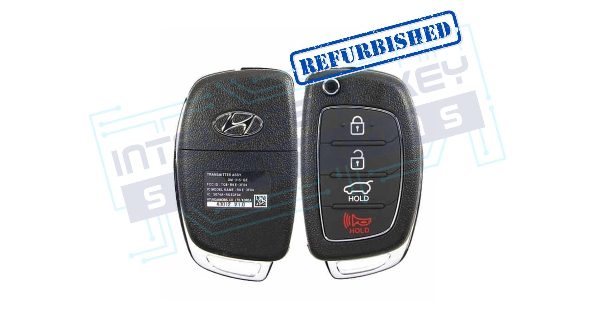 2013-2015 Hyundai Santa FE Sport 4Btn Flip Key (TQ8RKE3F04) OEM Refurbished  95430-4Z100