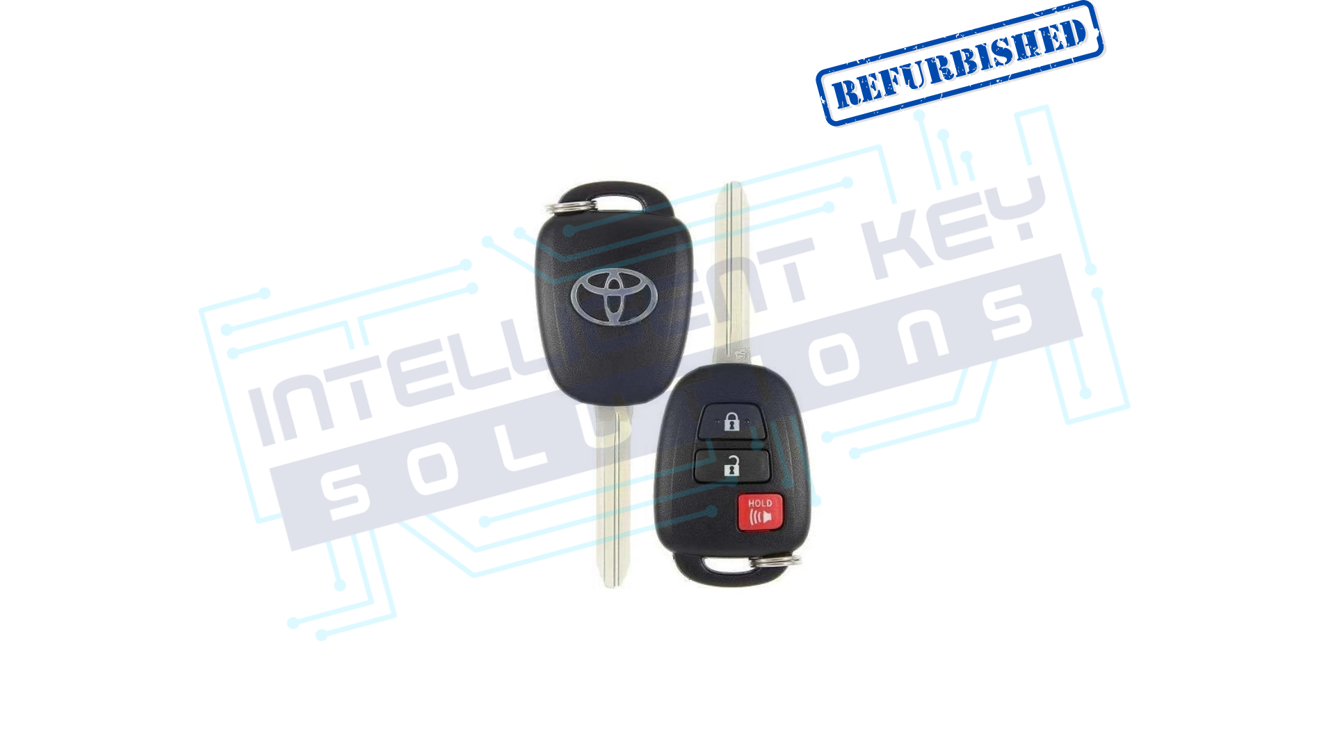 2013-2023 Toyota 3Btn Remote Head Key ( HYQ12BDM/BEL H chip) OEM REFURBISHED w/LOGO