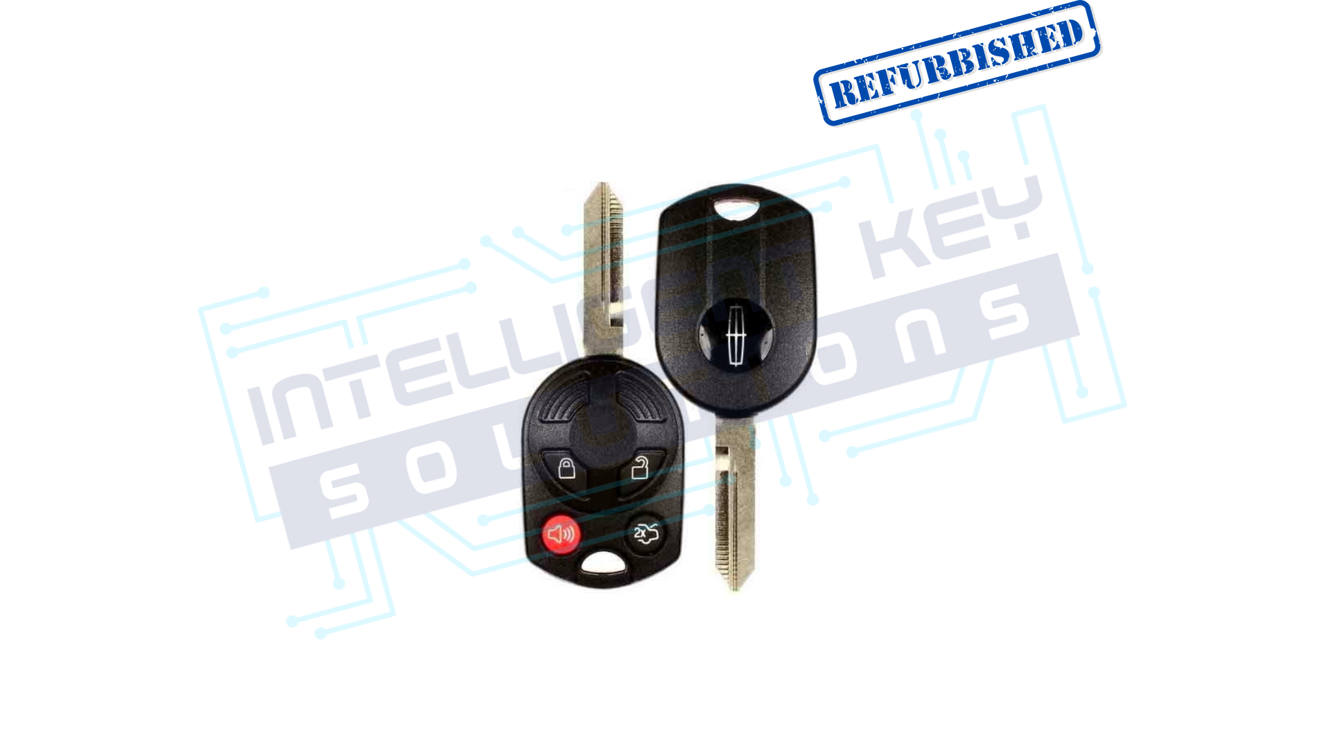 2007-2010 Lincoln 4Btn Remote Head Key (R7015 / 40Bit ) OEM REFURBISHED w/LOGO