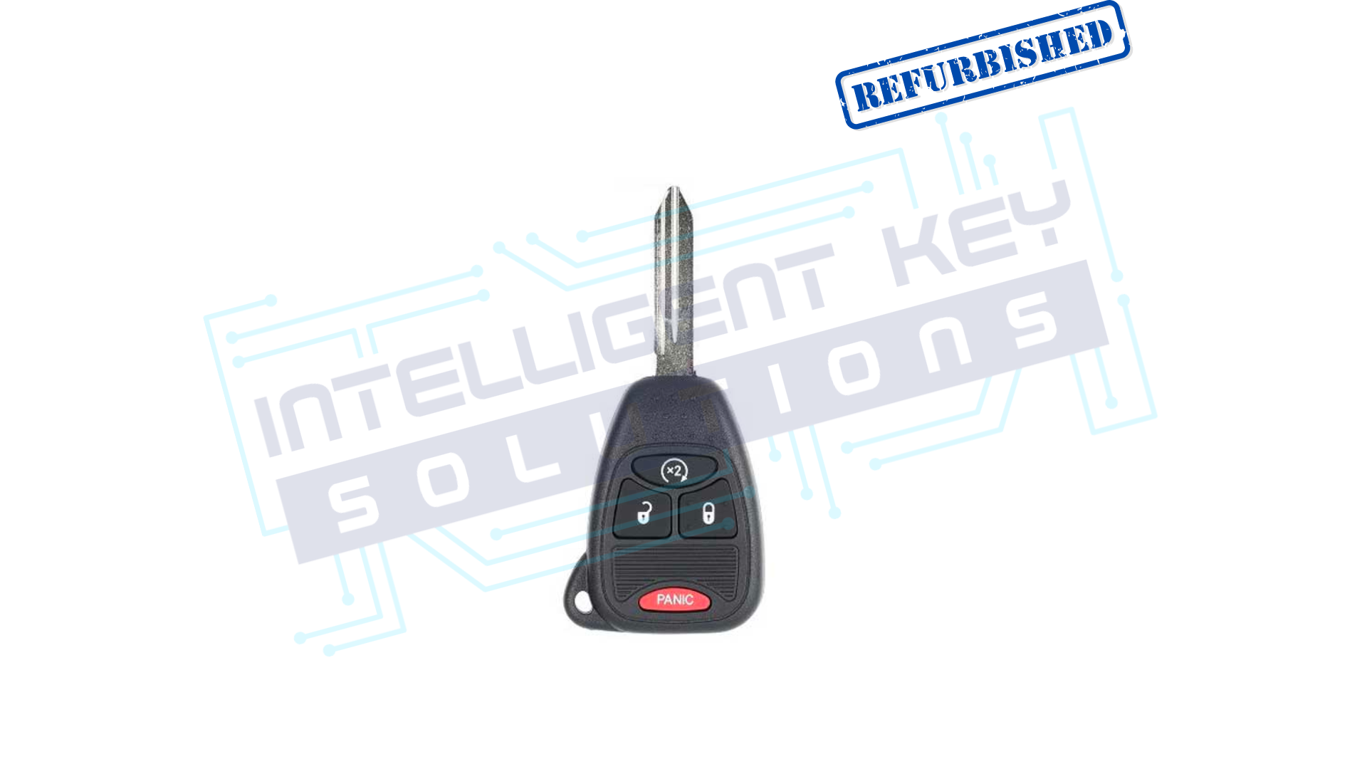 2007-2018 Dodge/Jeep 4 Btn Remote head key W/RS (OHT692713AA) OEM REFURBISHED NO LOGO