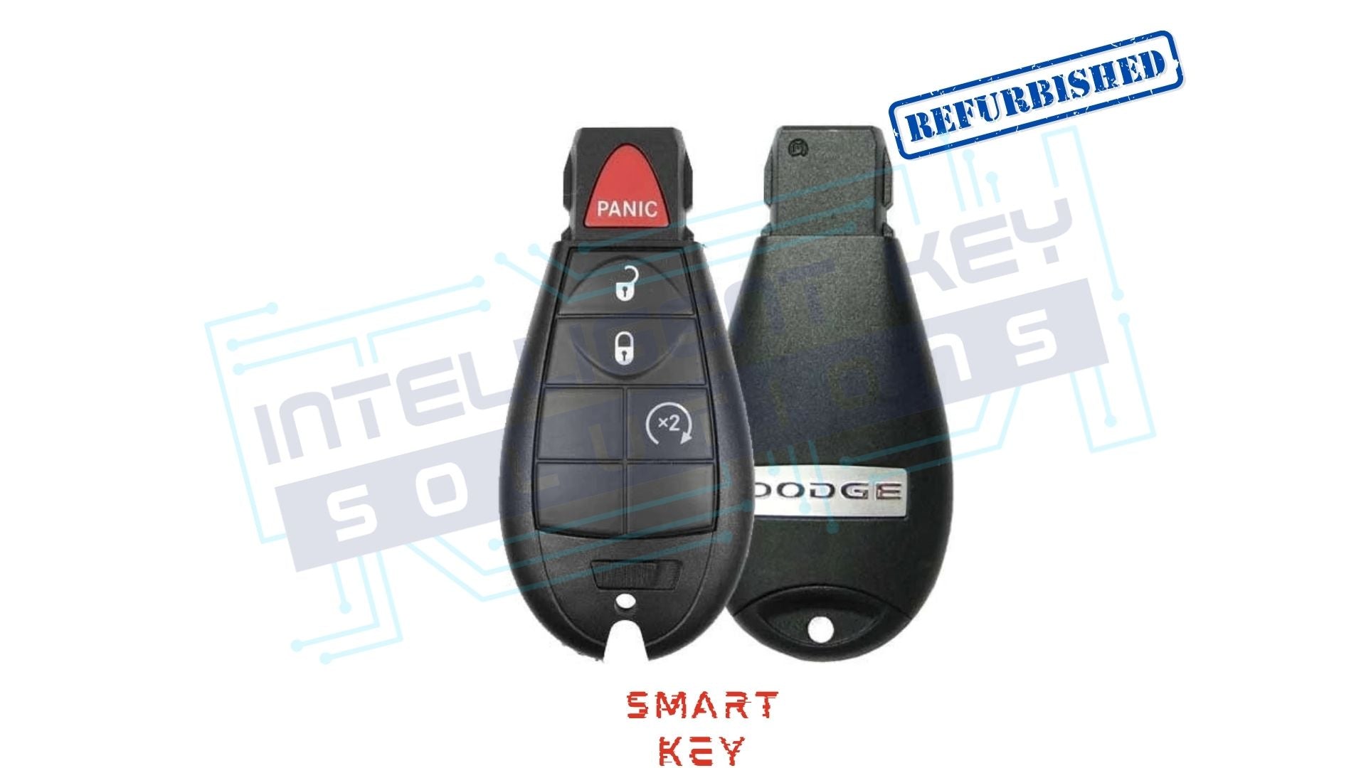 Dodge 4 button with Remote Start - Keyless Go- OEM Refurbished with Logo