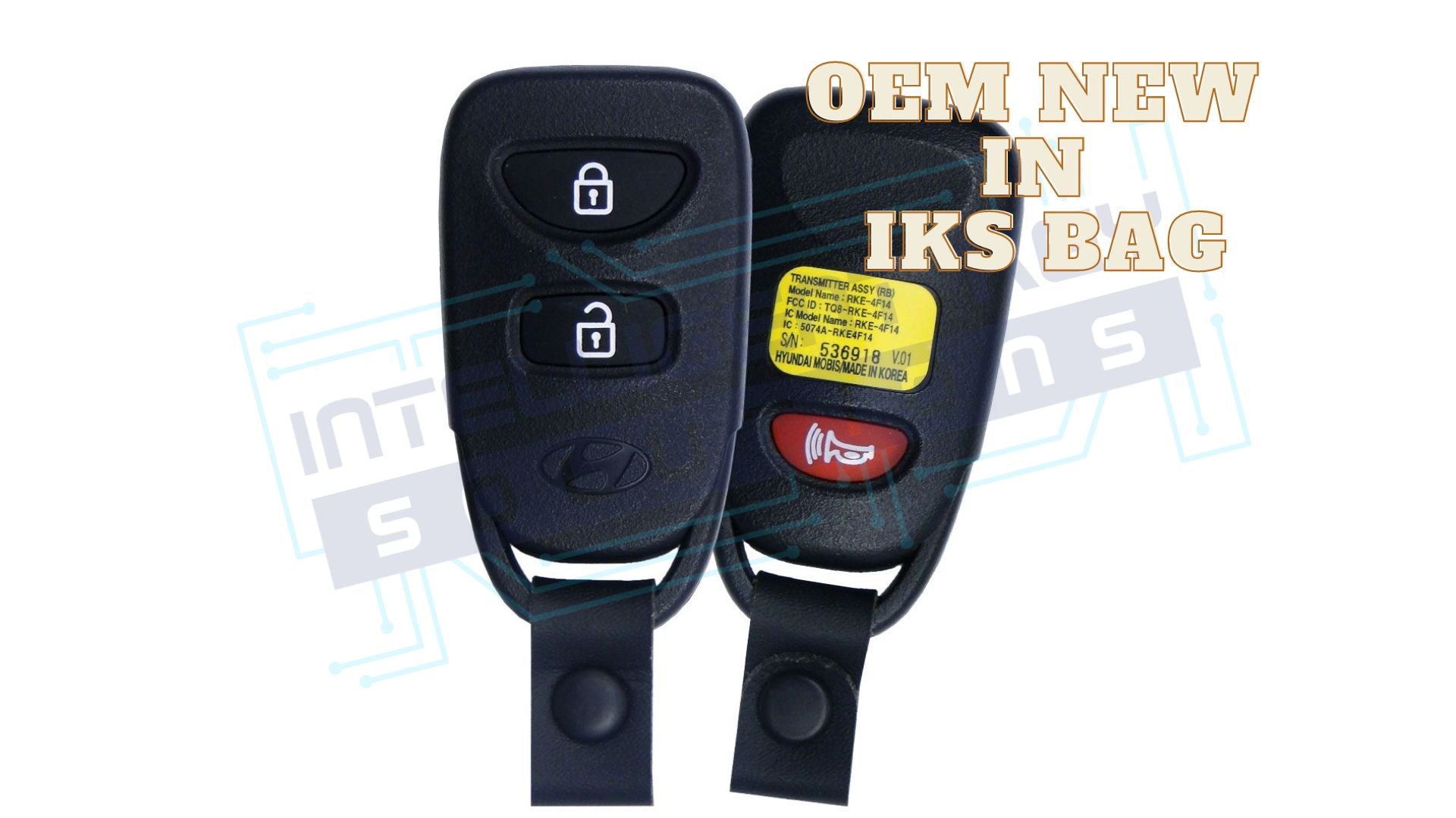 2014-2017 Hyundai Accent 3btn Keyless Entry Remote ( 95430-1R300/ TQ8RKE-4F14) OEM new IKS BAG