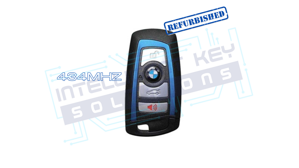 2013-2018 BMW 4Btn Smart key (9312544-03/YGOHUF5767/Blue trim/434MHZ) OEM REFURBISHED