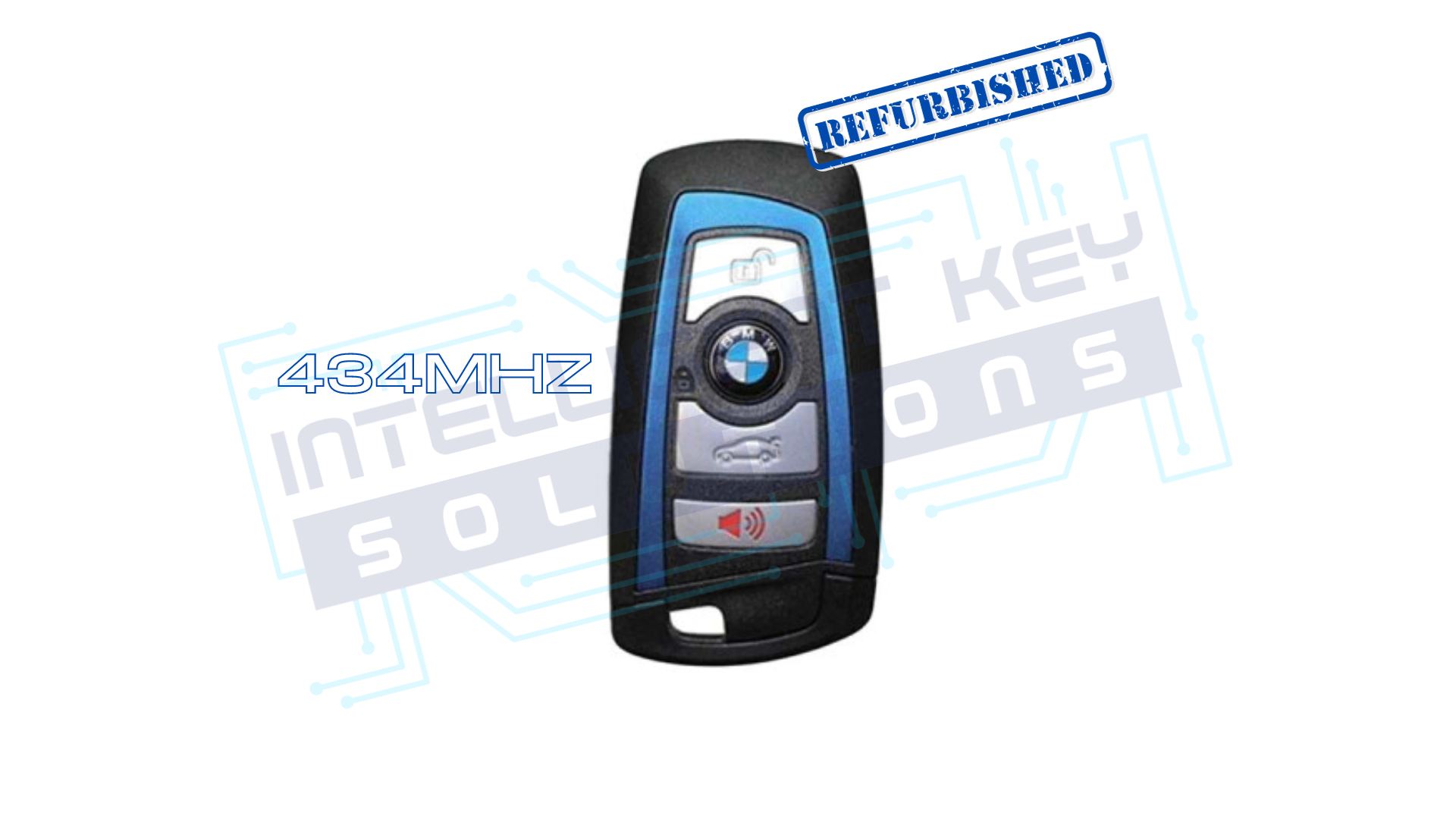 2013-2018 BMW 4Btn Smart key (9312544-03/YGOHUF5767/Blue trim/434MHZ) OEM REFURBISHED