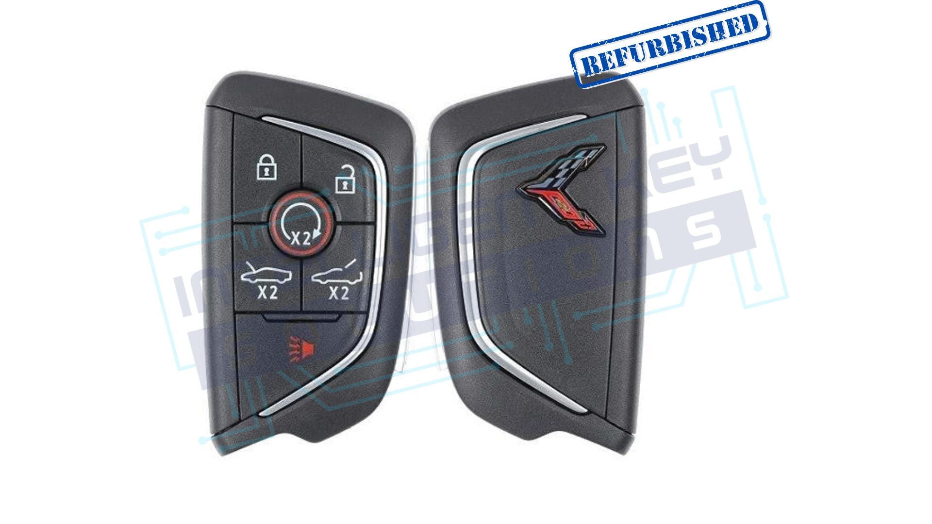 2020-2025 Chevrolet Corvette 6-Button Smart Key(YG0G20TB1 / 13547760) Gray Logo OEM Refurbished