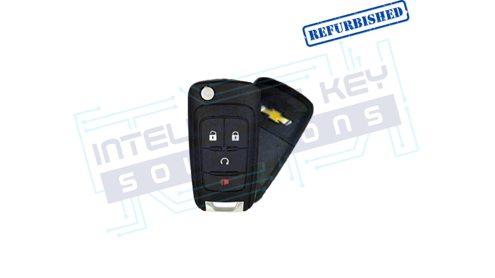 2015-2016 Chevy Trax 4 Btn Flip Key W/REMOTE START OEM REFURBISHED w/LOGO
