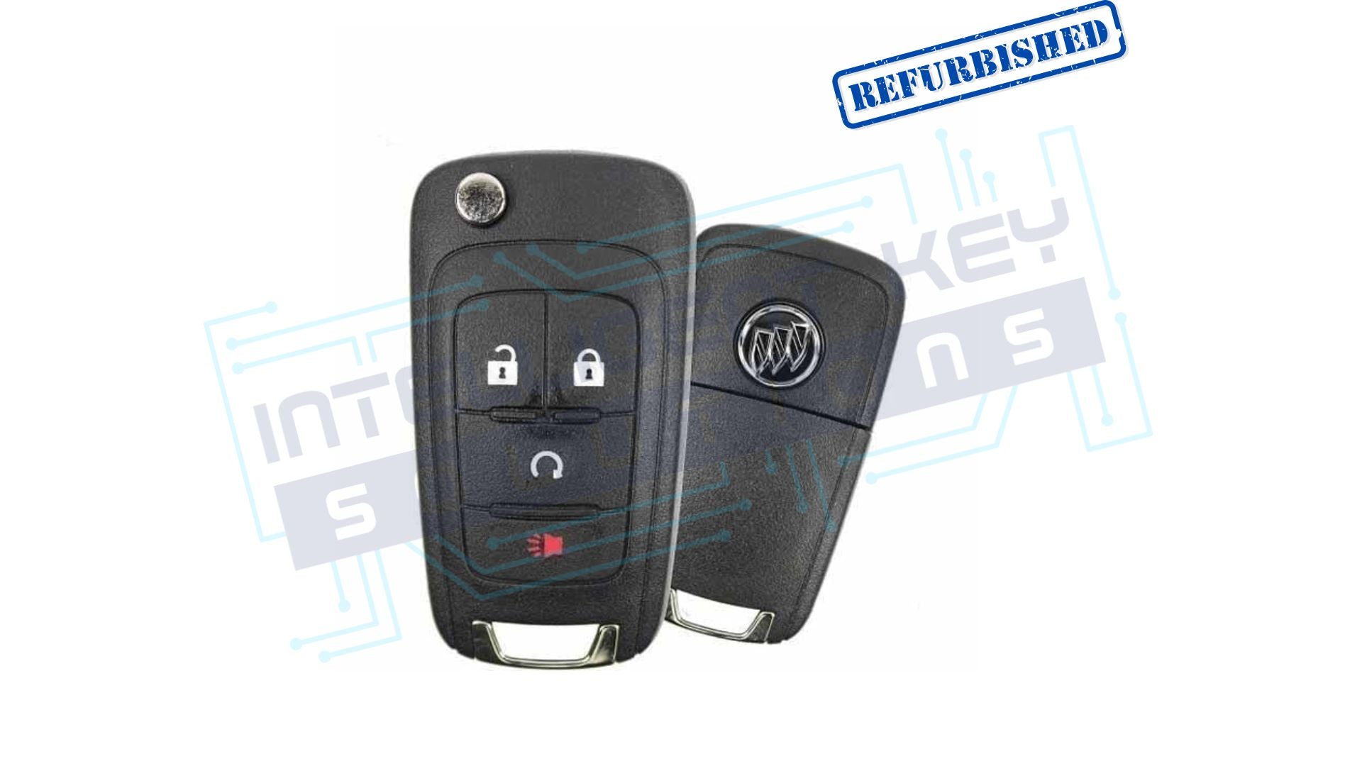 2013-2016 Buick Encore 4Btn Flip Key (AVL-B01T1AC / NON PROX) OEM Refurbished W/LOGO