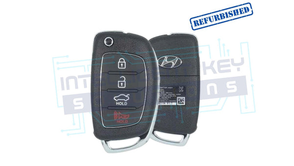 2015-2017 Hyundai Sonata / Sonata Hybrid 4-Button Flip Key (95430-C1010 / TQ8-RKE-4F16) OEM Refurbished w/ Logo