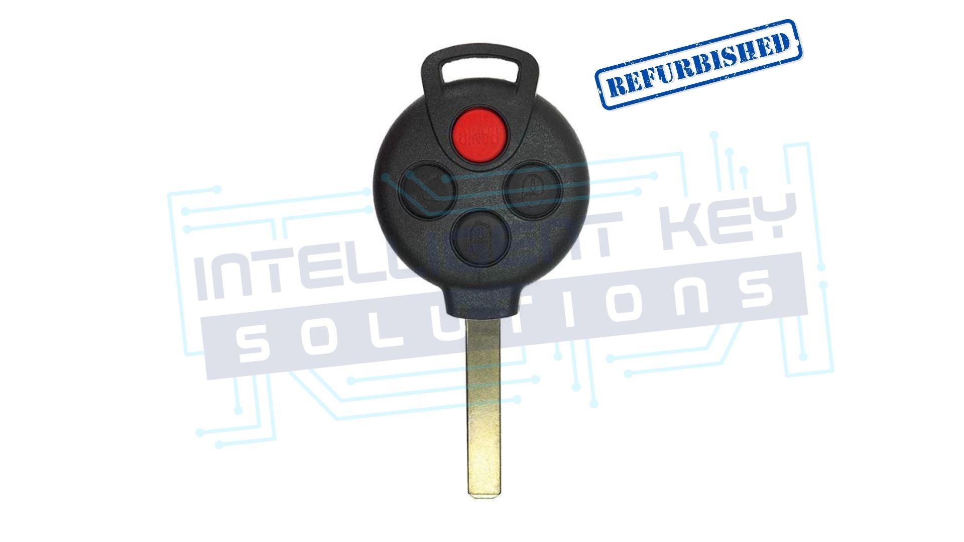 2008-2015 Smart Fortwo/ForFour - 4-Button Remote Head Key - PN: 4518203797 - KR55WK45144 (OEM Refurb) NO LOGO