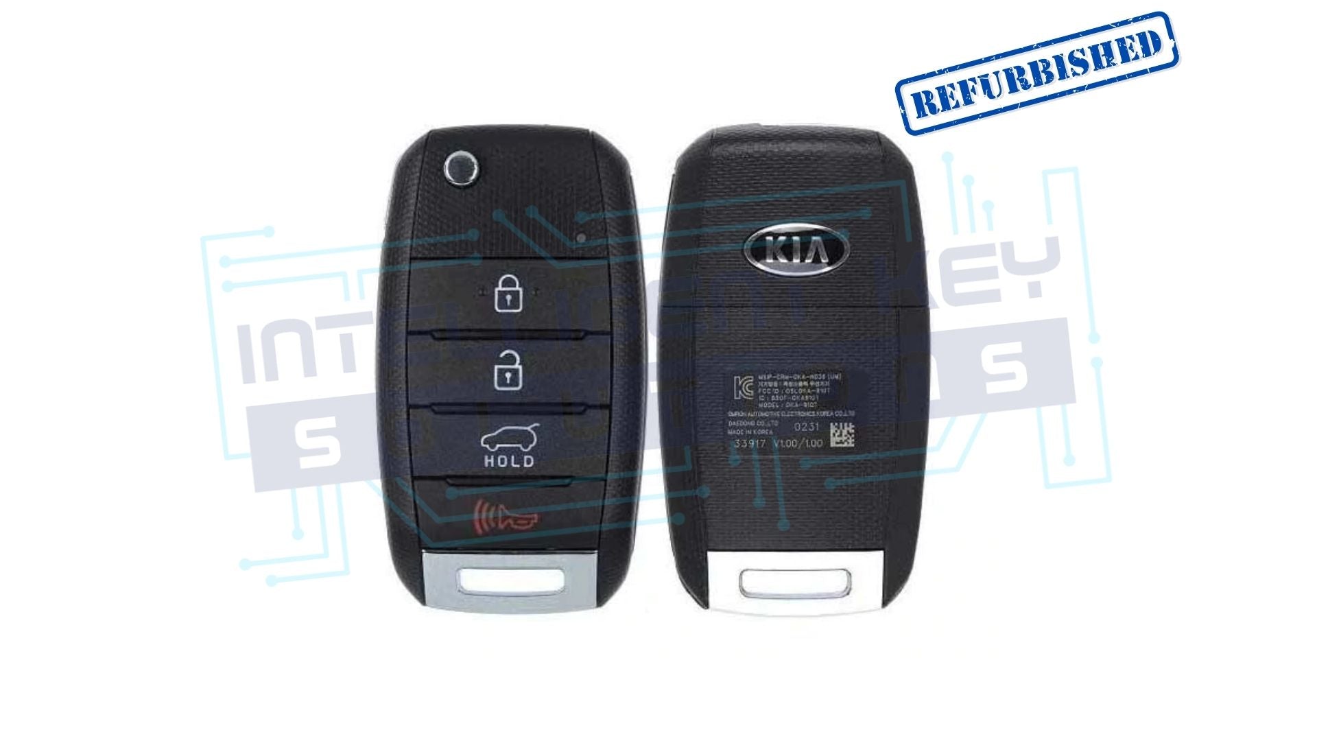 2016-2020 Kia Sorento 4 Btn Flip Key OEM REFURBISHED w/LOGO (95430-C5100)