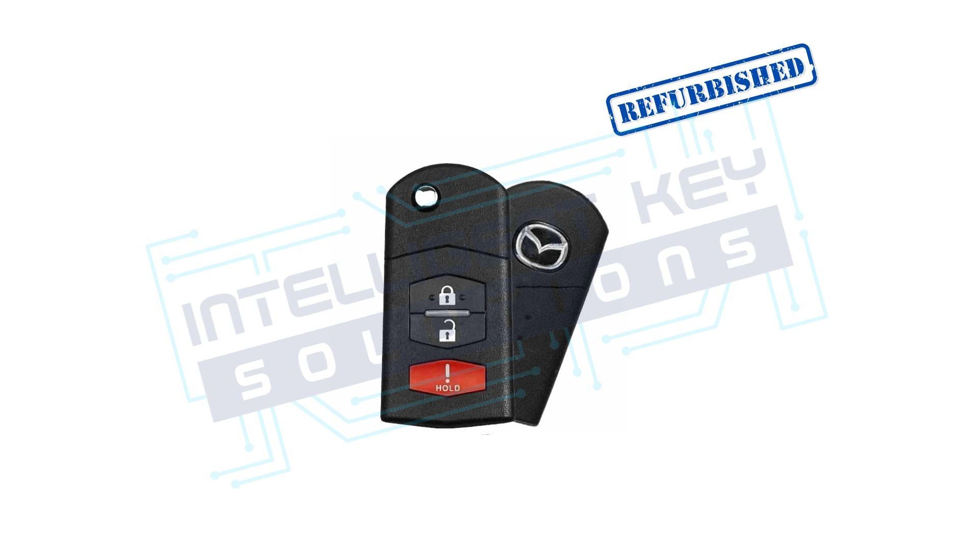 2006-2015 Mazda 3Btn Flip Key (CC43-67-5RYC / BGBX1T478SKE125-01) OEM REFURBISHED W/LOGO