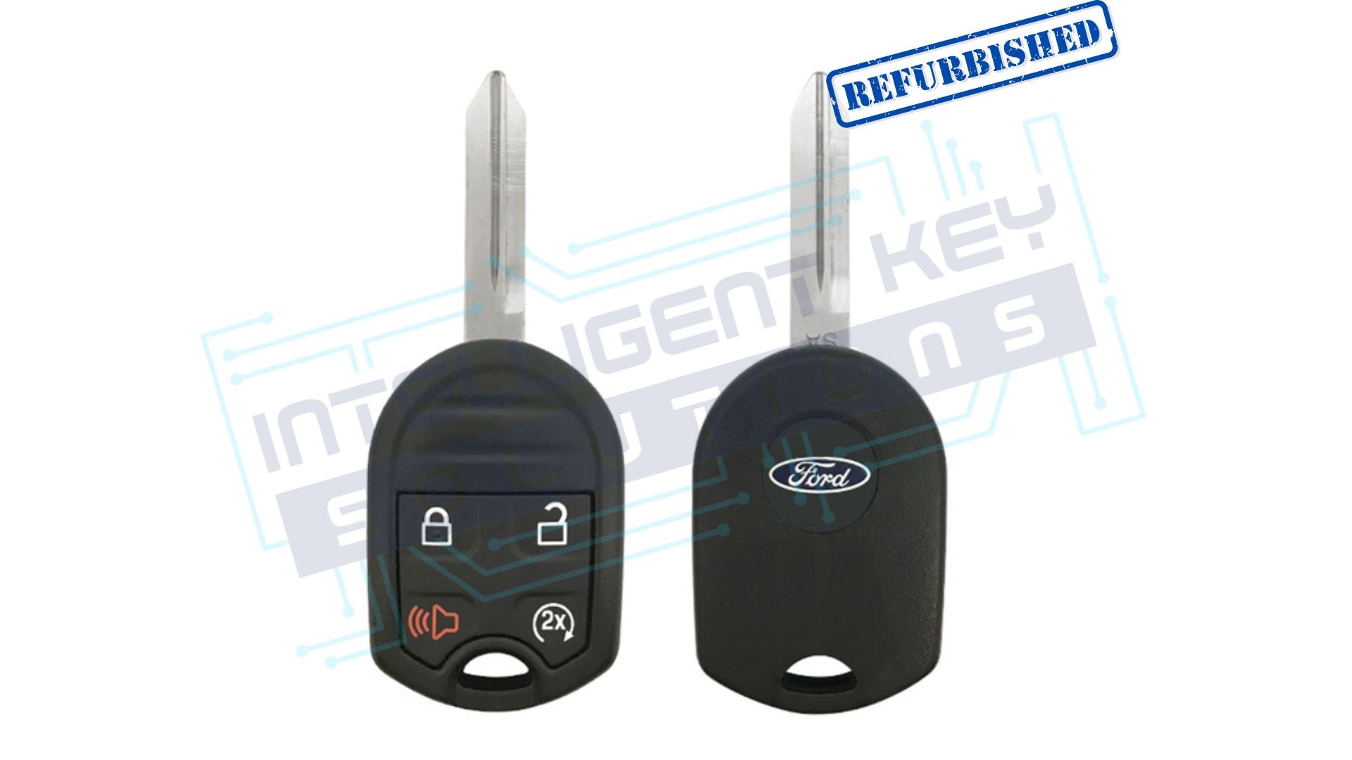 2009-2020 Ford 4Btn Remote Head Key (OPEN 80bit mode) OEM Refurbished W/LOGO