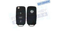 2011-2016 Volkswagen 4Btn Flip Key (5K0837202AK / NBG010180T) OEM Refurbished