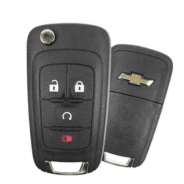 2012-2019 Chevrolet 4Btn Flip Key (13575177 / KR55WK50073 / REMOTE START / Big + ) OEM REFURBISHED W/LOGO
