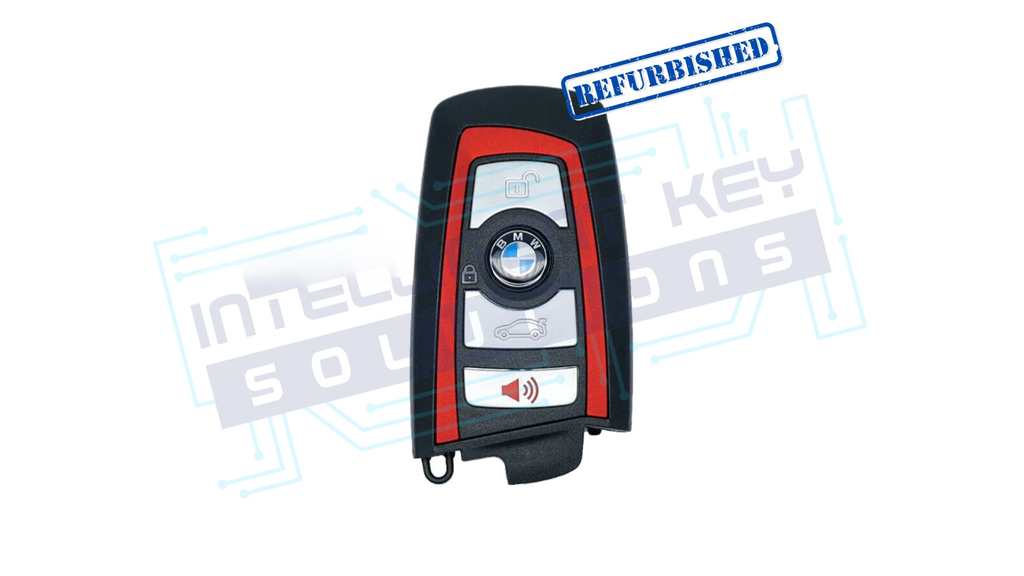 2009-2019 BMW 4Btn Smart key (9263333-01 / YGOHUF5662/RED trim/315MHZ) OEM REFURBISHED