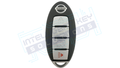 2013-2017 Nissan Leaf EV. 4 Button Smart Key OEM Refurbished w/ Logo