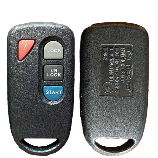 2000-2008 Mazda 4-Button Remote Start Transmitter GOH-PCGEN2 Front and Back OEM Refurbished