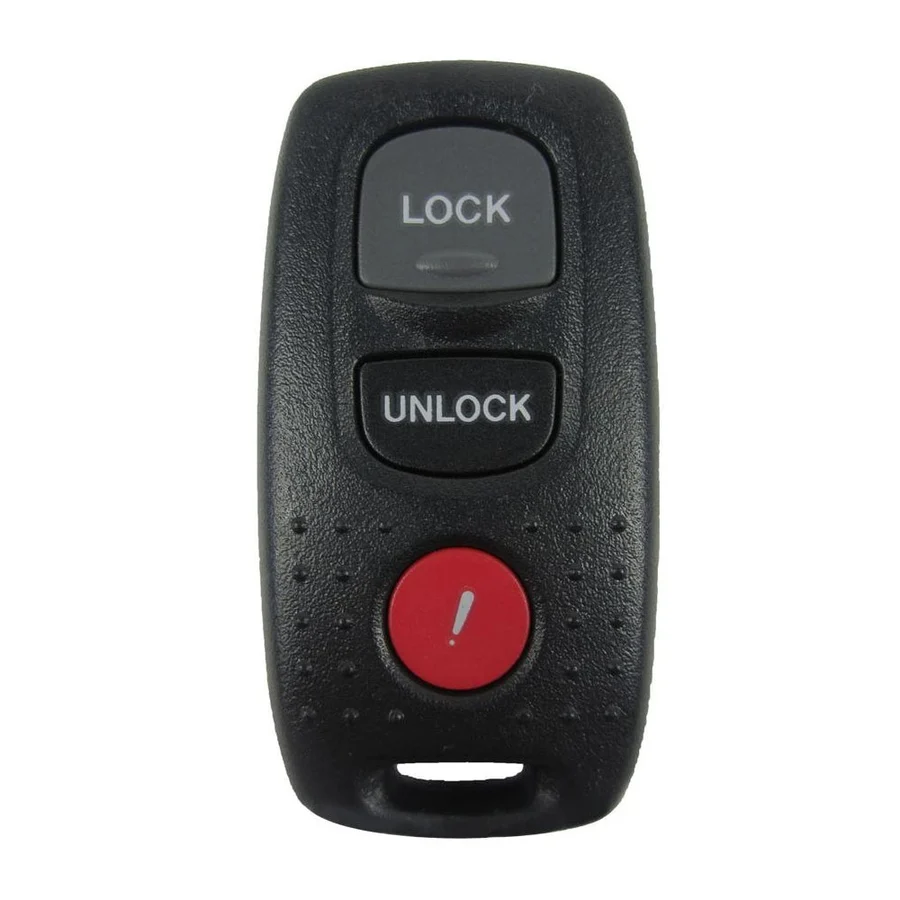 2001-2003 Mazda Protege Protege5 3-Button Keyless Entry Remote KPU41704 Alternate Front View OEM Refurbished