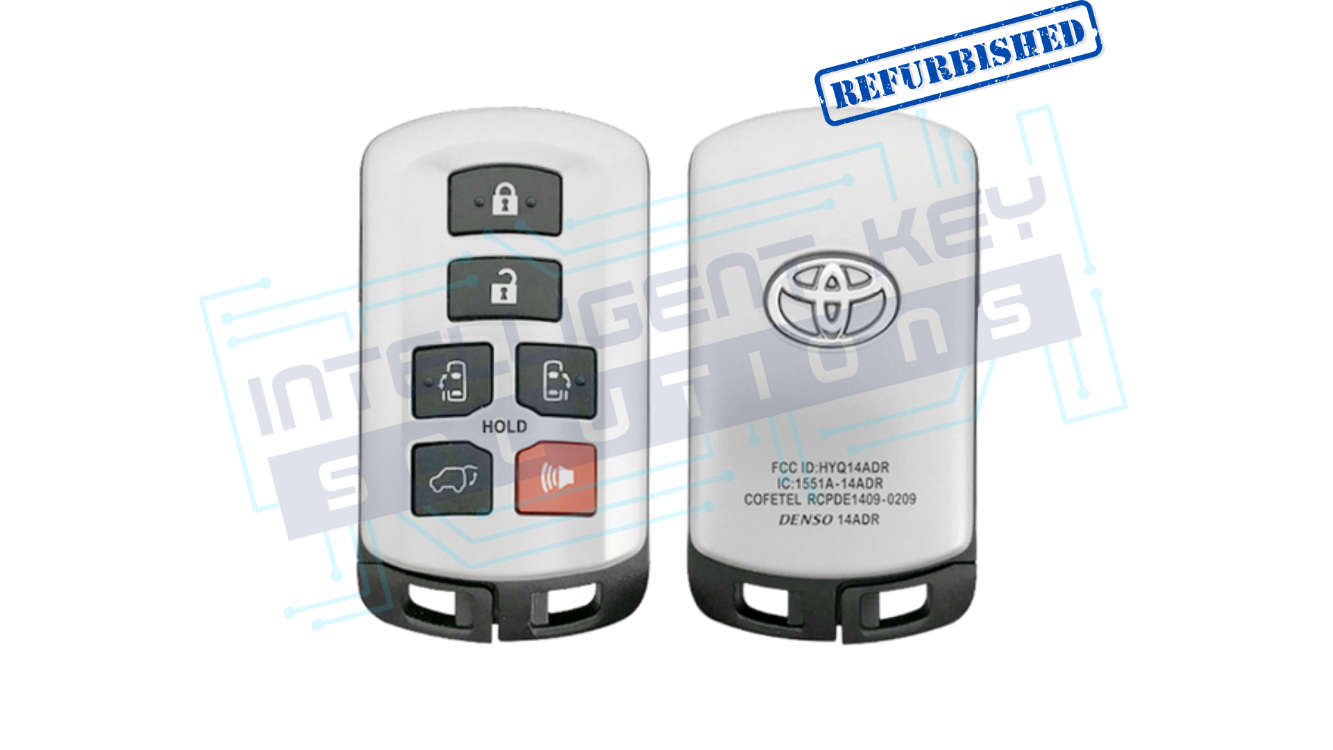 2011-2020 Toyota Sienna 6btn Smart Key (HYQ14ADR/271451-5691 GNE) OEM REFURBISHED w/LOGO